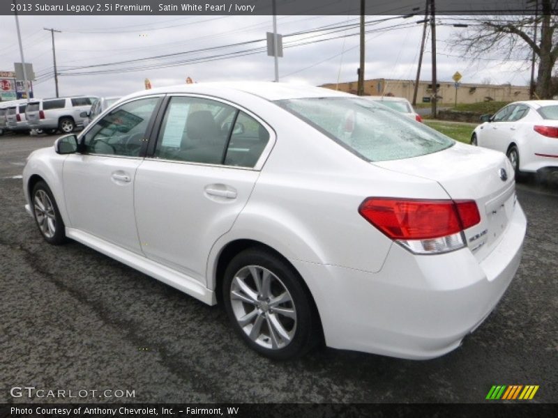 Satin White Pearl / Ivory 2013 Subaru Legacy 2.5i Premium
