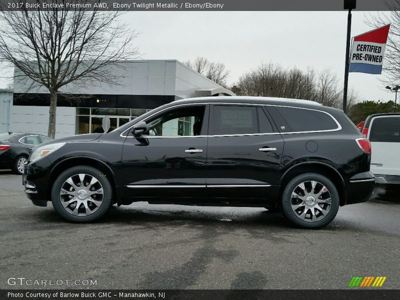 Ebony Twilight Metallic / Ebony/Ebony 2017 Buick Enclave Premium AWD