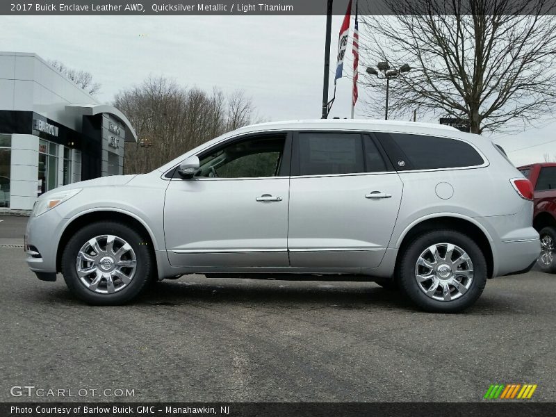 Quicksilver Metallic / Light Titanium 2017 Buick Enclave Leather AWD