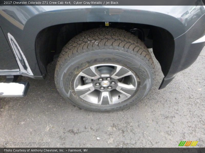 Cyber Gray Metallic / Jet Black 2017 Chevrolet Colorado Z71 Crew Cab 4x4