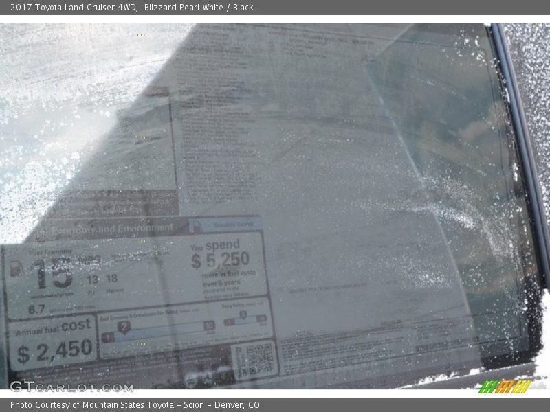 Blizzard Pearl White / Black 2017 Toyota Land Cruiser 4WD