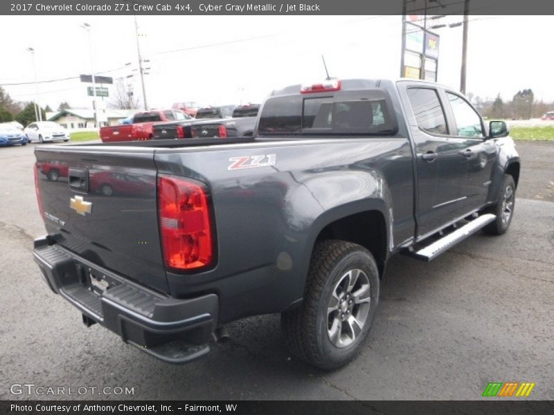 Cyber Gray Metallic / Jet Black 2017 Chevrolet Colorado Z71 Crew Cab 4x4