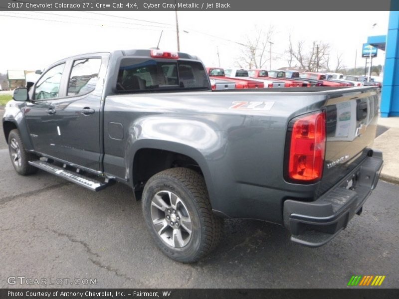 Cyber Gray Metallic / Jet Black 2017 Chevrolet Colorado Z71 Crew Cab 4x4