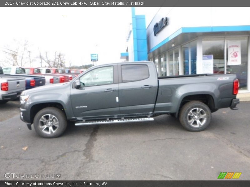 Cyber Gray Metallic / Jet Black 2017 Chevrolet Colorado Z71 Crew Cab 4x4