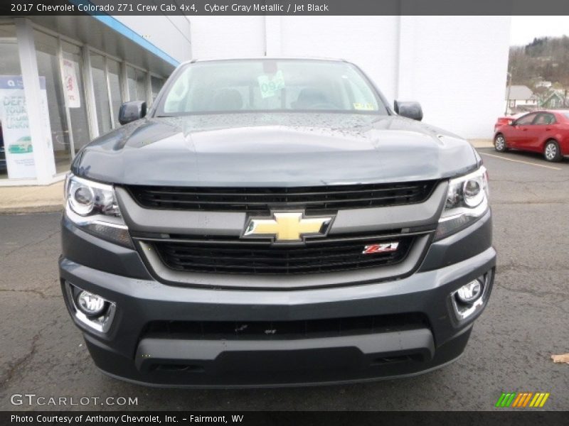 Cyber Gray Metallic / Jet Black 2017 Chevrolet Colorado Z71 Crew Cab 4x4