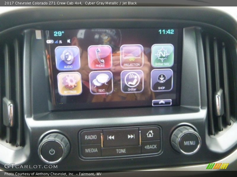 Cyber Gray Metallic / Jet Black 2017 Chevrolet Colorado Z71 Crew Cab 4x4