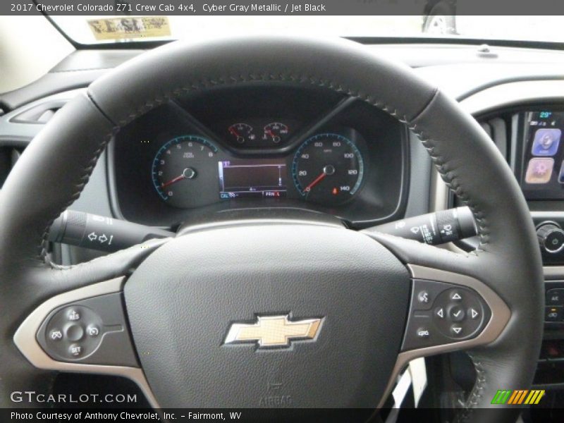 Cyber Gray Metallic / Jet Black 2017 Chevrolet Colorado Z71 Crew Cab 4x4