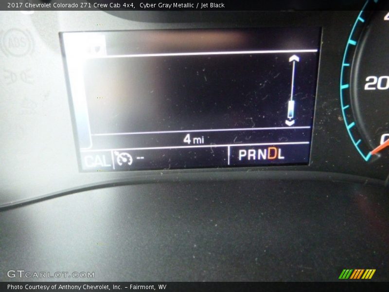 Cyber Gray Metallic / Jet Black 2017 Chevrolet Colorado Z71 Crew Cab 4x4