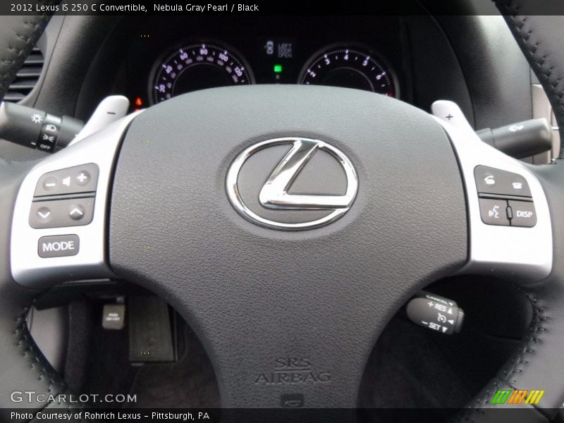 Nebula Gray Pearl / Black 2012 Lexus IS 250 C Convertible