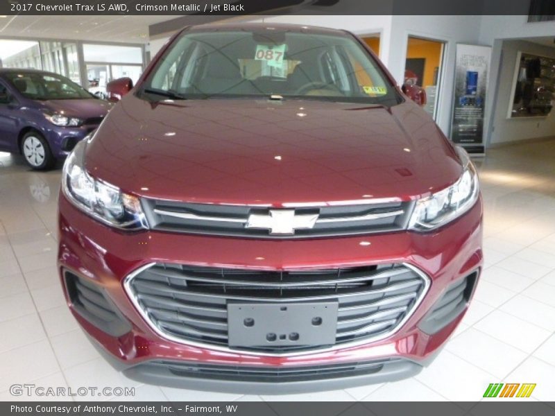 Crimson Metallic / Jet Black 2017 Chevrolet Trax LS AWD