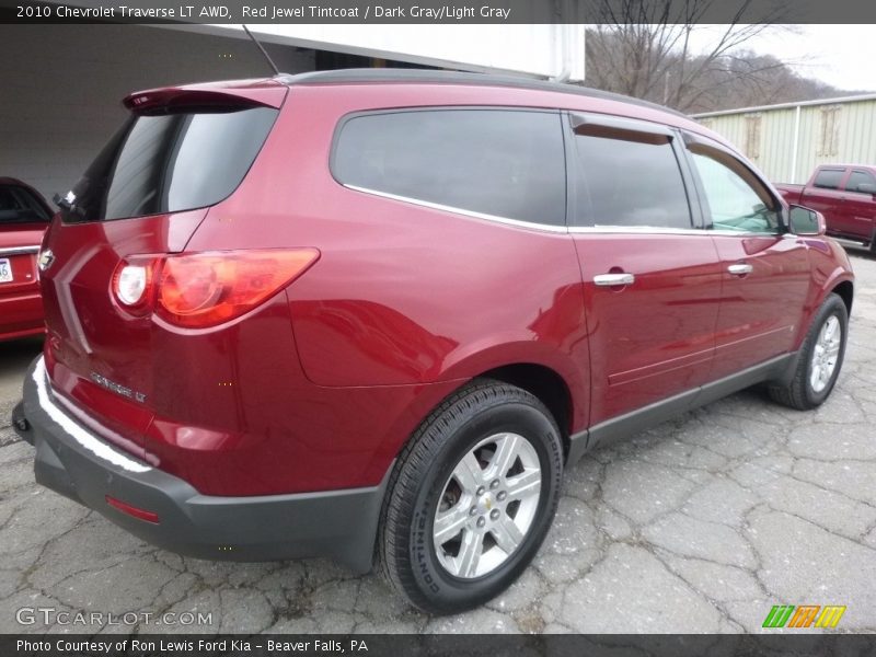 Red Jewel Tintcoat / Dark Gray/Light Gray 2010 Chevrolet Traverse LT AWD