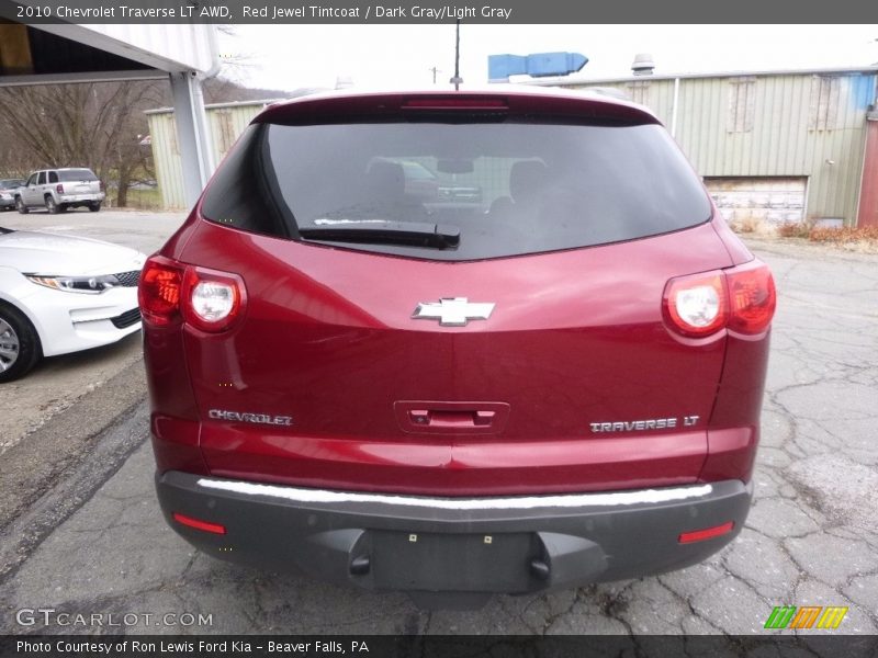 Red Jewel Tintcoat / Dark Gray/Light Gray 2010 Chevrolet Traverse LT AWD