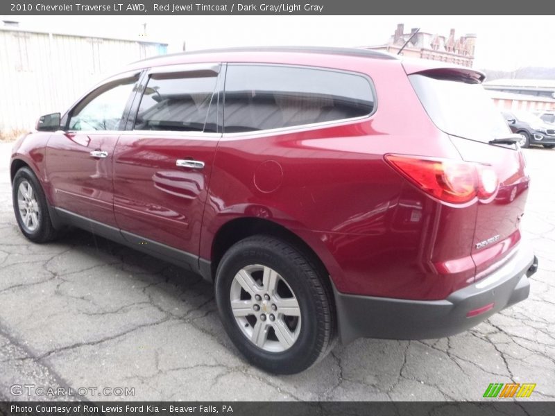 Red Jewel Tintcoat / Dark Gray/Light Gray 2010 Chevrolet Traverse LT AWD