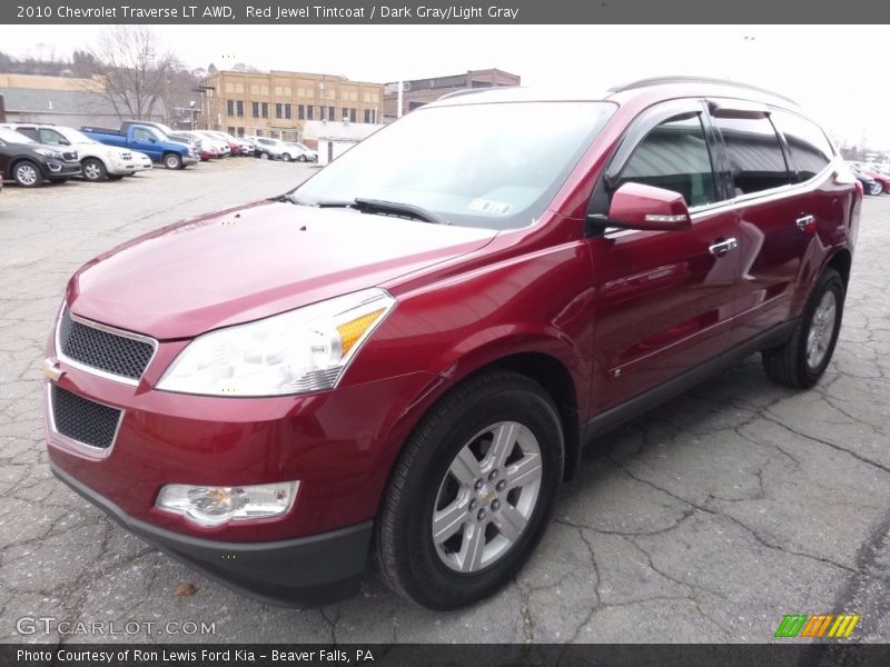 Red Jewel Tintcoat / Dark Gray/Light Gray 2010 Chevrolet Traverse LT AWD