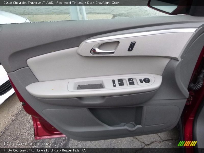 Red Jewel Tintcoat / Dark Gray/Light Gray 2010 Chevrolet Traverse LT AWD