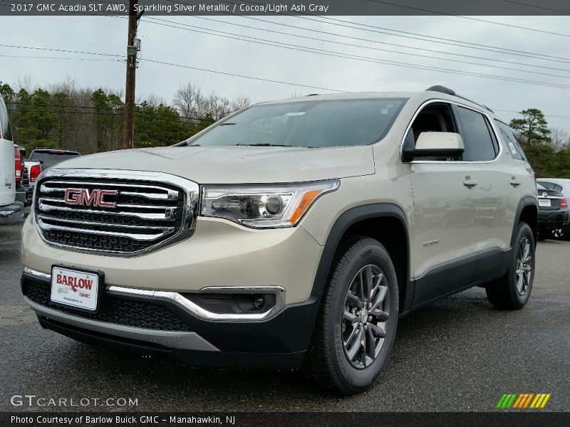 Sparkling Silver Metallic / Cocoa/Light Ash Gray 2017 GMC Acadia SLT AWD