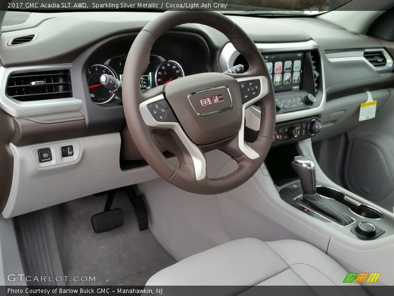 Sparkling Silver Metallic / Cocoa/Light Ash Gray 2017 GMC Acadia SLT AWD
