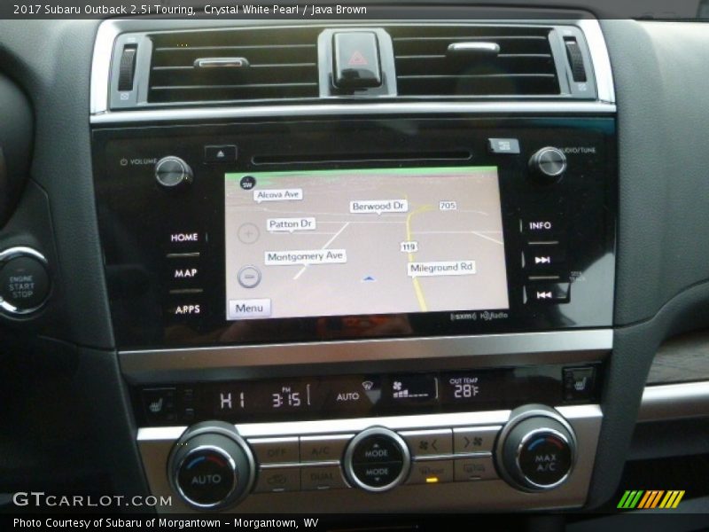 Crystal White Pearl / Java Brown 2017 Subaru Outback 2.5i Touring