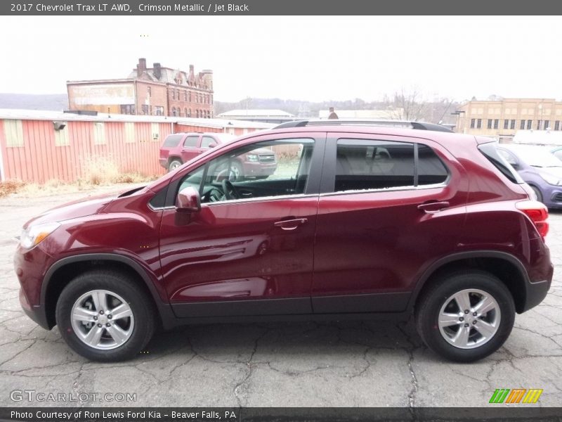 Crimson Metallic / Jet Black 2017 Chevrolet Trax LT AWD