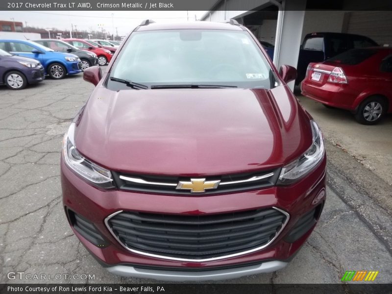 Crimson Metallic / Jet Black 2017 Chevrolet Trax LT AWD