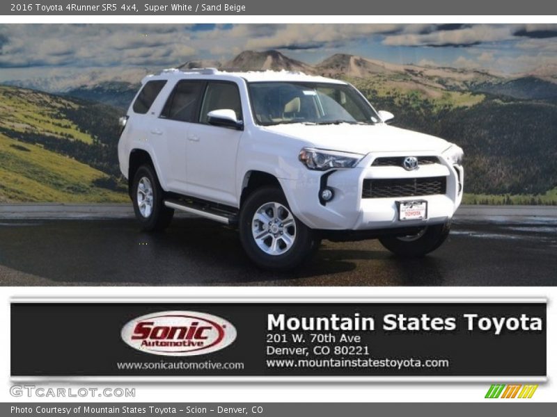 Super White / Sand Beige 2016 Toyota 4Runner SR5 4x4