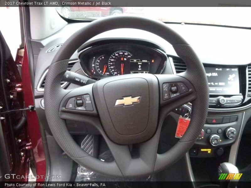 Crimson Metallic / Jet Black 2017 Chevrolet Trax LT AWD
