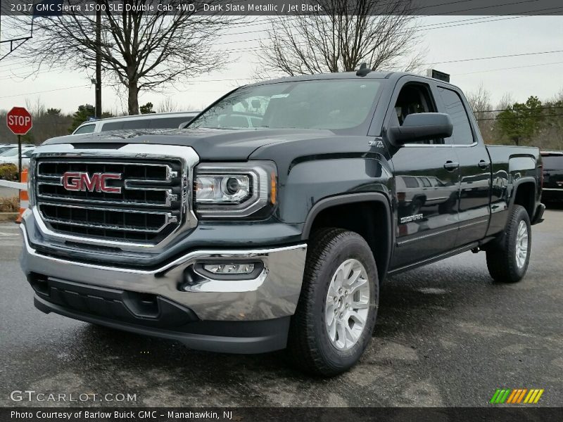 Dark Slate Metallic / Jet Black 2017 GMC Sierra 1500 SLE Double Cab 4WD