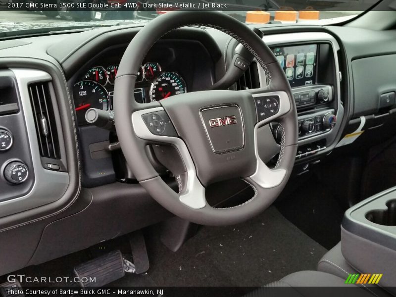 Dark Slate Metallic / Jet Black 2017 GMC Sierra 1500 SLE Double Cab 4WD