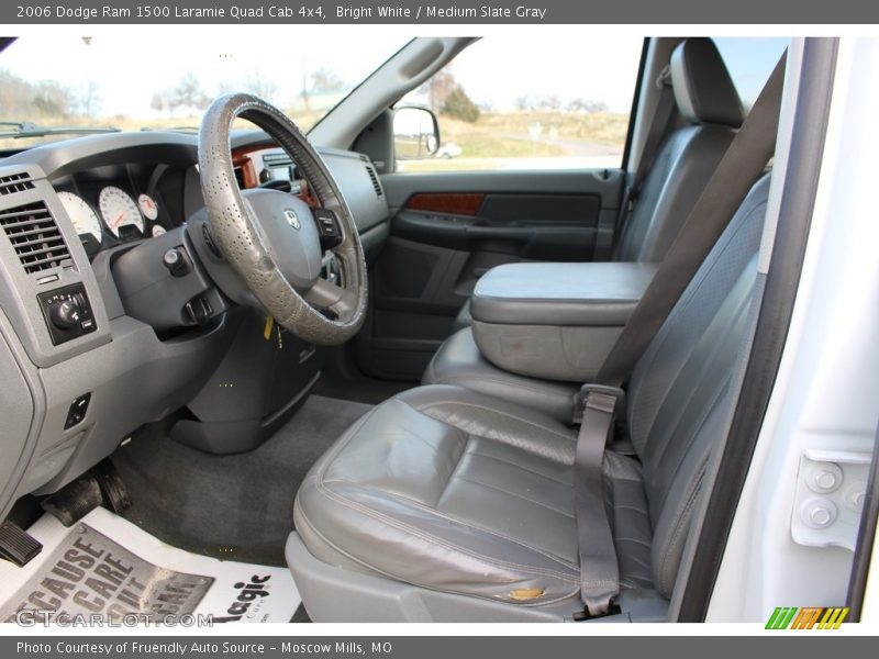 Bright White / Medium Slate Gray 2006 Dodge Ram 1500 Laramie Quad Cab 4x4