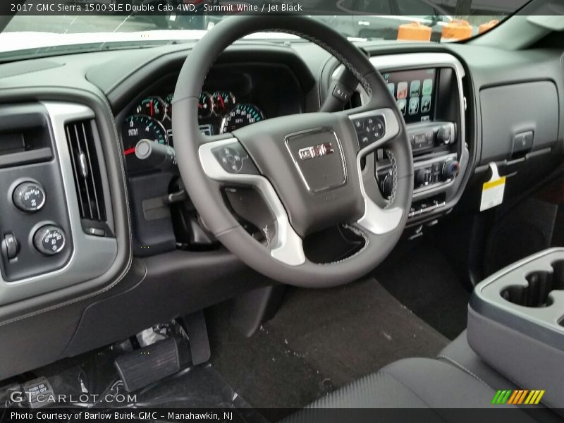 Summit White / Jet Black 2017 GMC Sierra 1500 SLE Double Cab 4WD