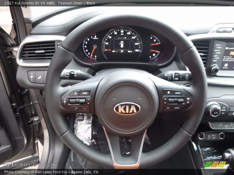 Titanium Silver / Black 2017 Kia Sorento EX V6 AWD
