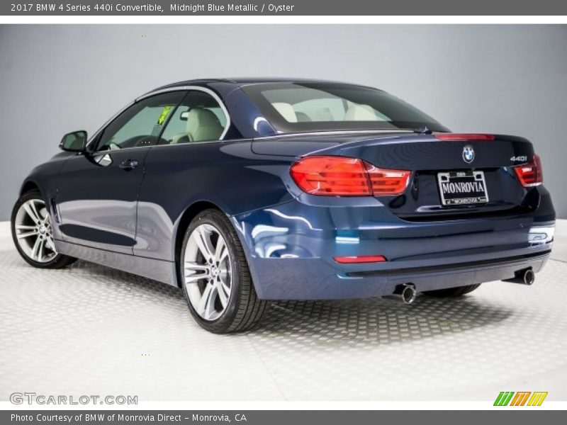 Midnight Blue Metallic / Oyster 2017 BMW 4 Series 440i Convertible