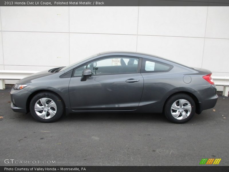 Polished Metal Metallic / Black 2013 Honda Civic LX Coupe