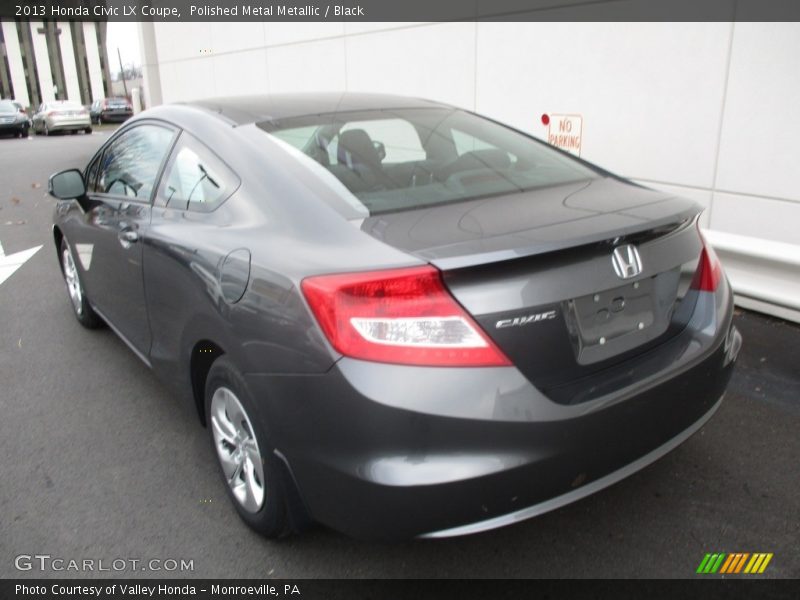Polished Metal Metallic / Black 2013 Honda Civic LX Coupe