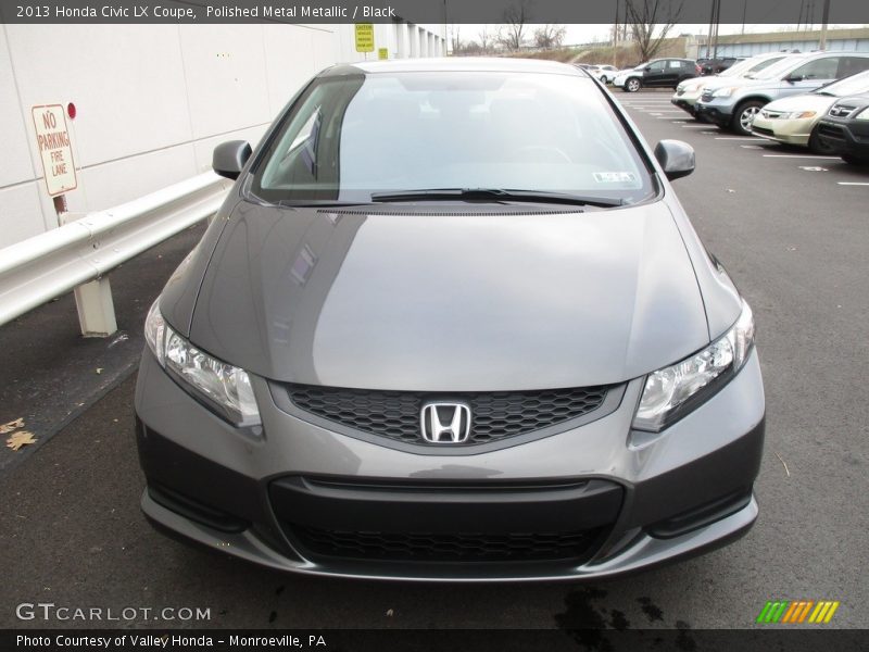 Polished Metal Metallic / Black 2013 Honda Civic LX Coupe