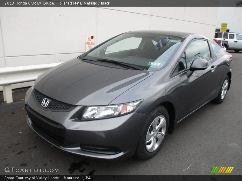 Polished Metal Metallic / Black 2013 Honda Civic LX Coupe
