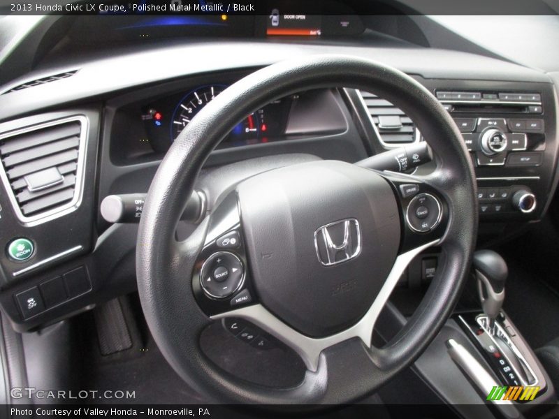 Polished Metal Metallic / Black 2013 Honda Civic LX Coupe