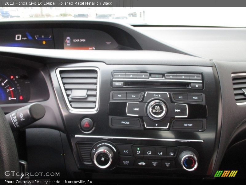 Polished Metal Metallic / Black 2013 Honda Civic LX Coupe