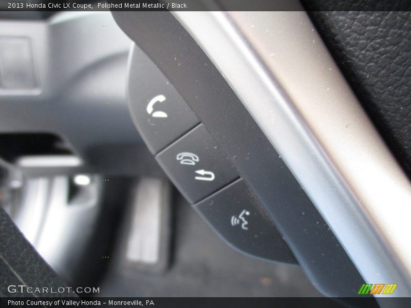 Polished Metal Metallic / Black 2013 Honda Civic LX Coupe