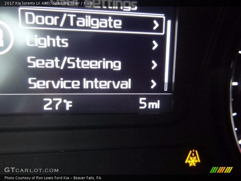 Sparkling Silver / Black 2017 Kia Sorento LX AWD
