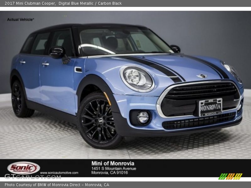 Digital Blue Metallic / Carbon Black 2017 Mini Clubman Cooper