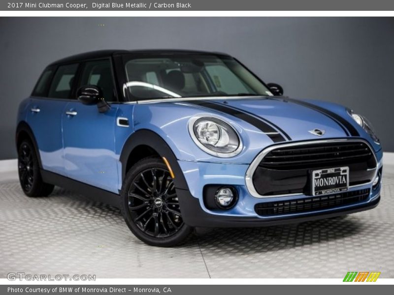 Digital Blue Metallic / Carbon Black 2017 Mini Clubman Cooper