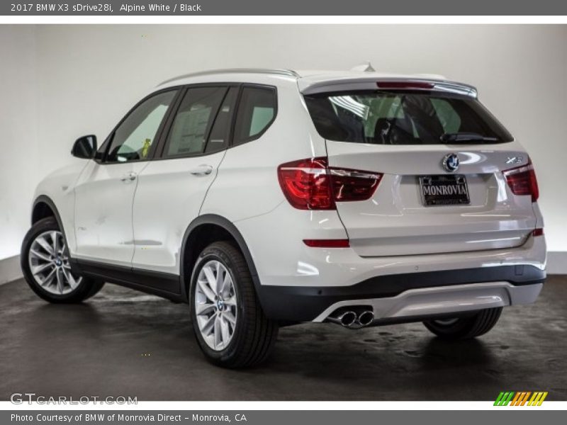 Alpine White / Black 2017 BMW X3 sDrive28i