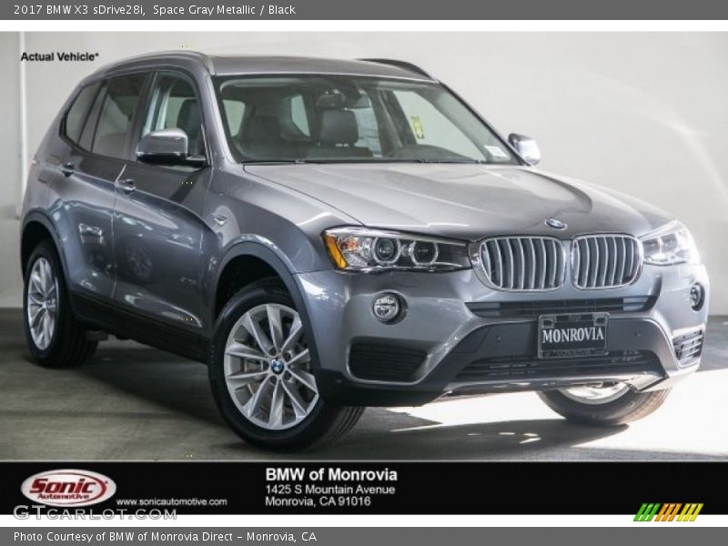 Space Gray Metallic / Black 2017 BMW X3 sDrive28i