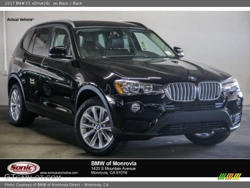 Jet Black / Black 2017 BMW X3 xDrive28i