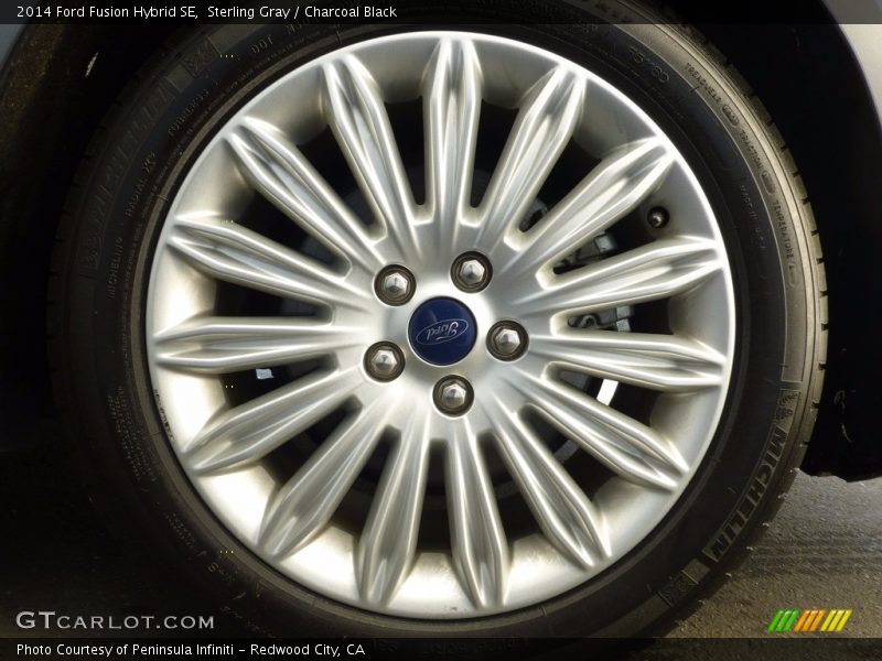 Sterling Gray / Charcoal Black 2014 Ford Fusion Hybrid SE