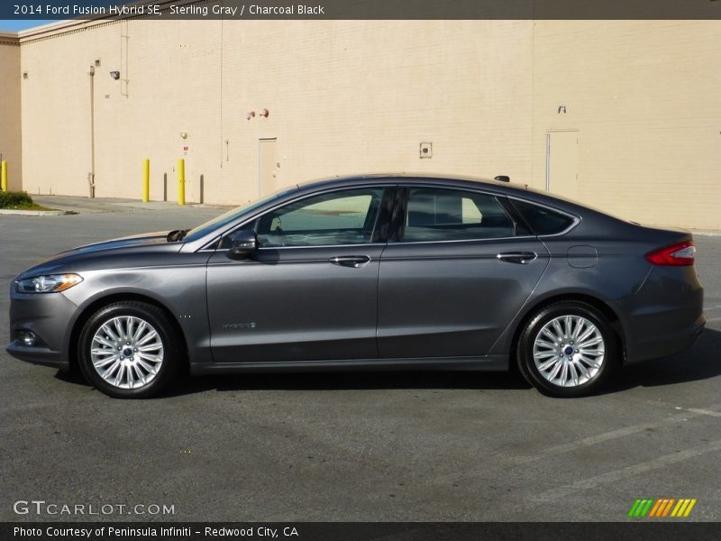 Sterling Gray / Charcoal Black 2014 Ford Fusion Hybrid SE