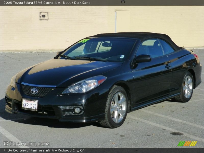 Black / Dark Stone 2008 Toyota Solara SE V6 Convertible