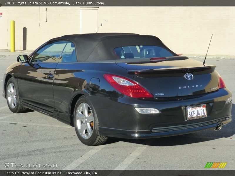 Black / Dark Stone 2008 Toyota Solara SE V6 Convertible