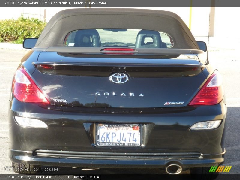 Black / Dark Stone 2008 Toyota Solara SE V6 Convertible
